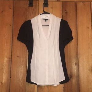 Black and white blouse